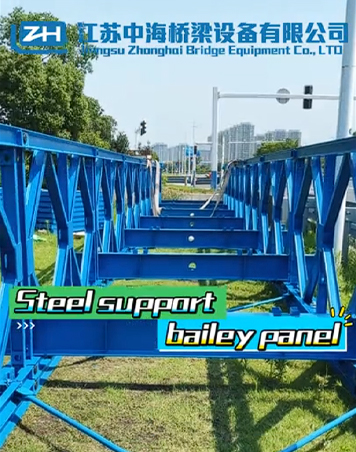 Pont de botte galvanisé par immersion chaude durable de l'acier Q345B de pont de Bailey