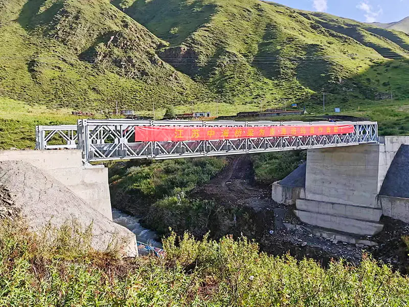 Pont Bailey renforcé galvanisé à une seule couche et à deux rangées CB 100