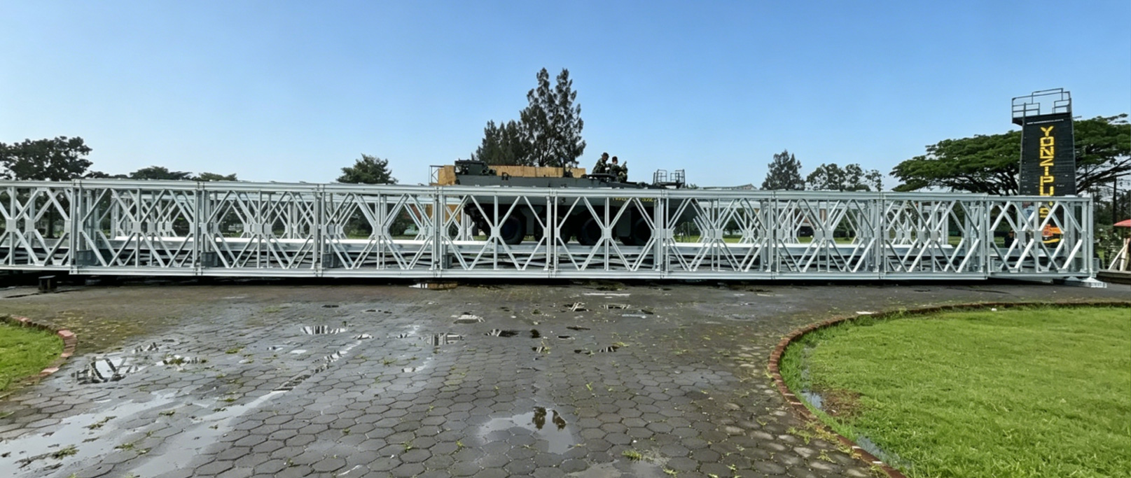Pont Bailey galvanisé renforcé à une rangée et à double couche indonésien de type 200